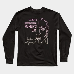 International Women's Day March 8 Women's History Month WOC Long Sleeve T-Shirt